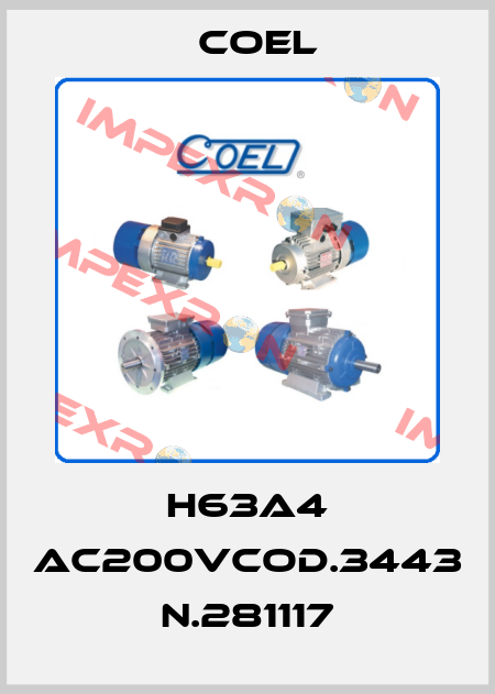 H63A4 AC200Vcod.3443 N.281117 Coel
