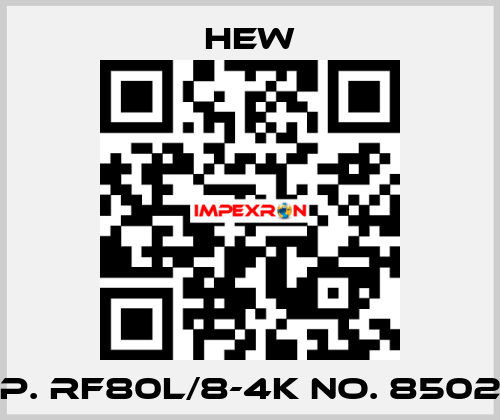 Typ. RF80L/8-4K No. 850226 HEW