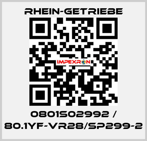 0801S02992 / 80.1YF-VR28/Sp299-2 Rhein-Getriebe