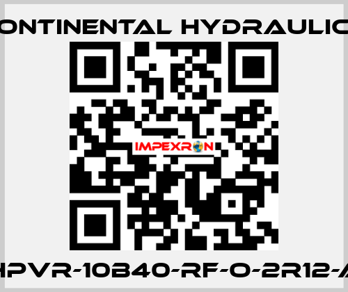 HPVR-10B40-RF-O-2R12-A Continental Hydraulics