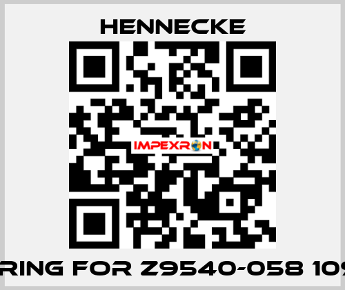 o ring for Z9540-058 1097 Hennecke