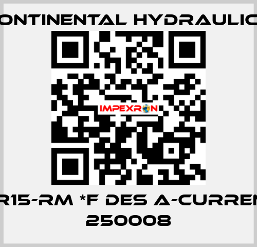 PVR15-RM *F DES A-CURRENT – 250008 Continental Hydraulics
