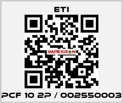 PCF 10 2p / 002550003 Eti