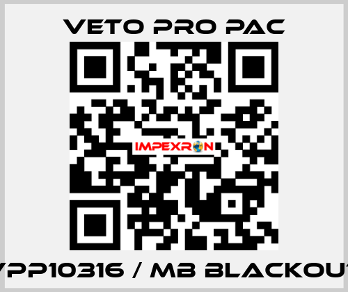 VPP10316 / MB BLACKOUT Veto Pro Pac