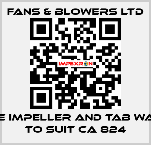 Spare impeller and tab washer to suit CA 824 Fans & Blowers Ltd