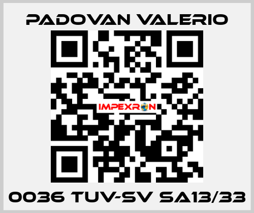 0036 TUV-SV SA13/33 PADOVAN VALERIO