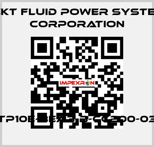 TP10E-BEA3-B-CC200-03 JTEKT FLUID POWER SYSTEMS CORPORATION