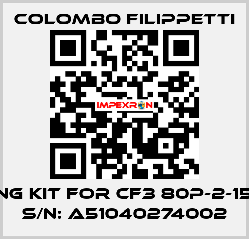 BUSHING KIT FOR CF3 80P-2-150 VX / S/N: A51040274002 Colombo Filippetti