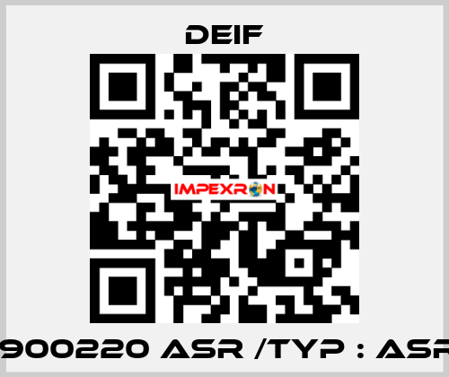 2961900220 ASR /Typ : ASR 14.3 Deif