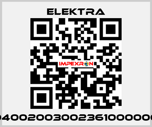 04002003002361000000 ELEKTRA