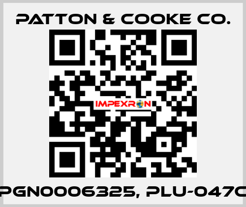 PGN0006325, PLU-047C Patton & Cooke Co.