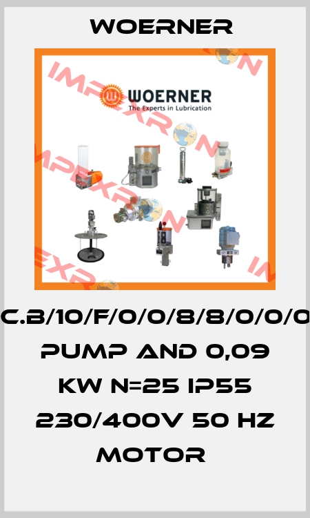 GMA-C.B/10/F/0/0/8/8/0/0/0/0/25 PUMP and 0,09 kW n=25 IP55 230/400V 50 Hz MOTOR  Woerner