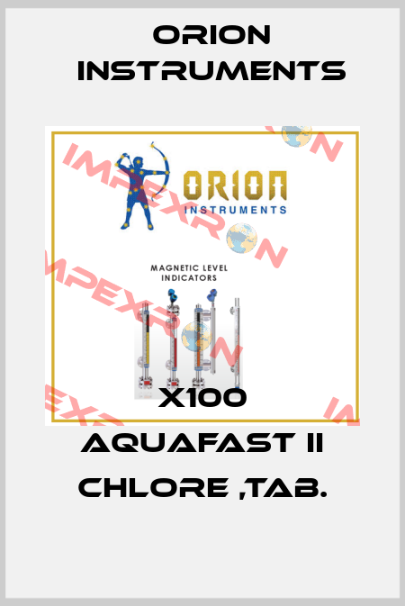X100 AQUAFAST II CHLORE ,TAB. Orion Instruments