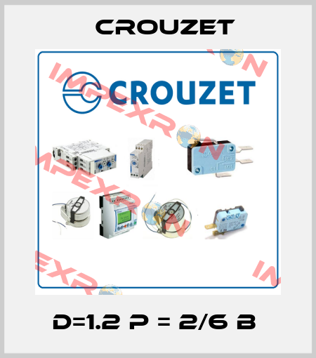 D=1.2 P = 2/6 b  Crouzet