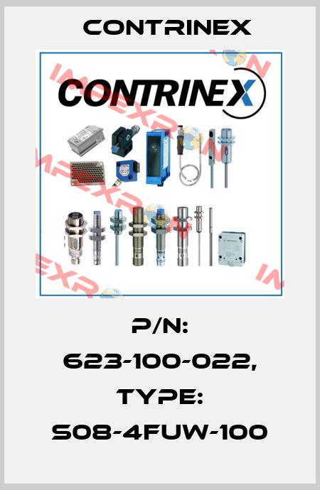 p/n: 623-100-022, Type: S08-4FUW-100 Contrinex