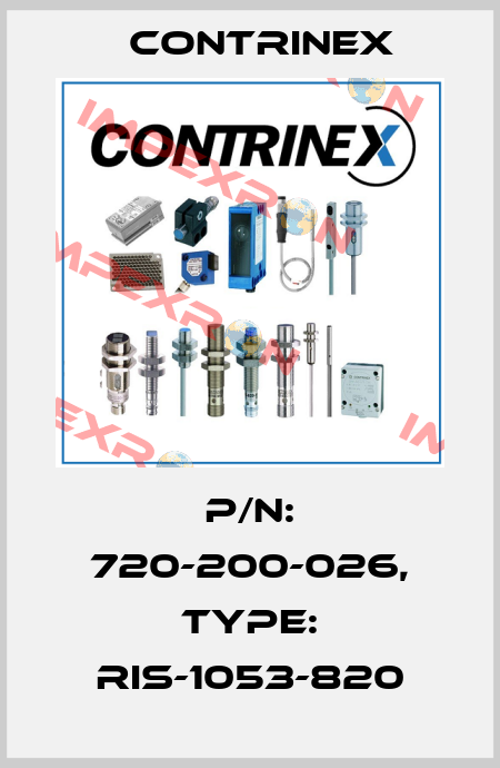 p/n: 720-200-026, Type: RIS-1053-820 Contrinex