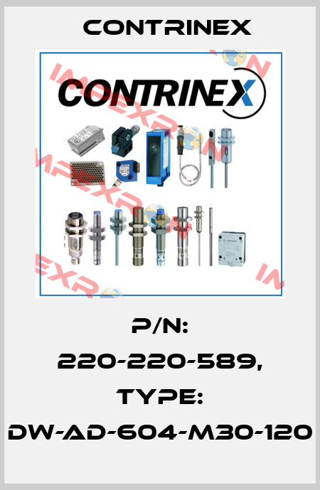 p/n: 220-220-589, Type: DW-AD-604-M30-120 Contrinex