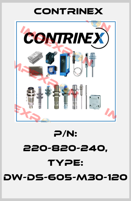 p/n: 220-820-240, Type: DW-DS-605-M30-120 Contrinex
