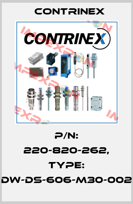 p/n: 220-820-262, Type: DW-DS-606-M30-002 Contrinex