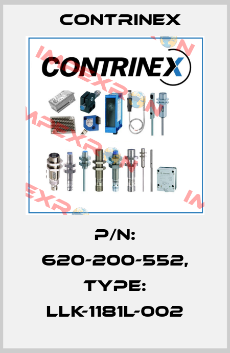 p/n: 620-200-552, Type: LLK-1181L-002 Contrinex