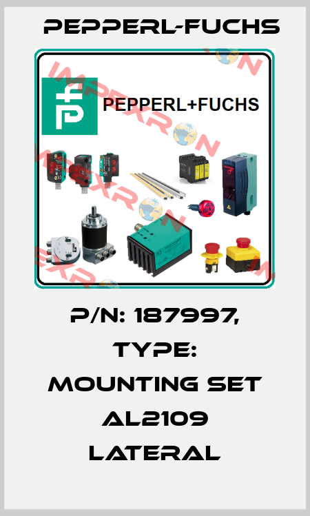 p/n: 187997, Type: Mounting Set AL2109 lateral Pepperl-Fuchs