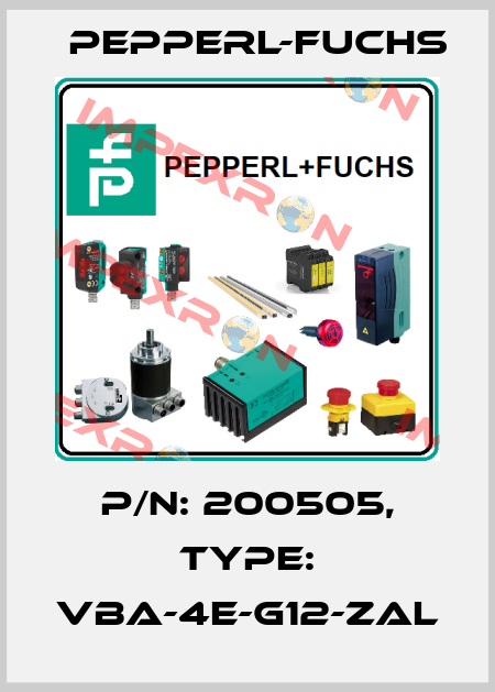 p/n: 200505, Type: VBA-4E-G12-ZAL Pepperl-Fuchs