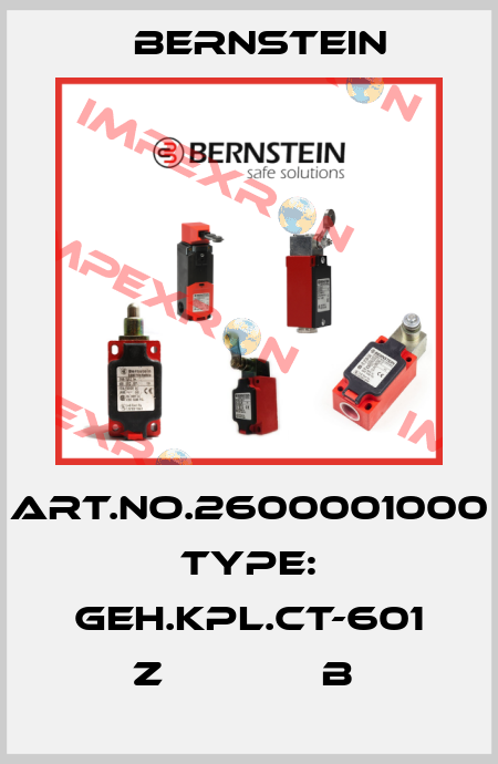 Art.No.2600001000 Type: GEH.KPL.CT-601 Z             B  Bernstein