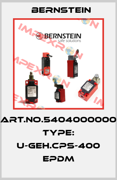 Art.No.5404000000 Type: U-GEH.CPS-400 EPDM Bernstein