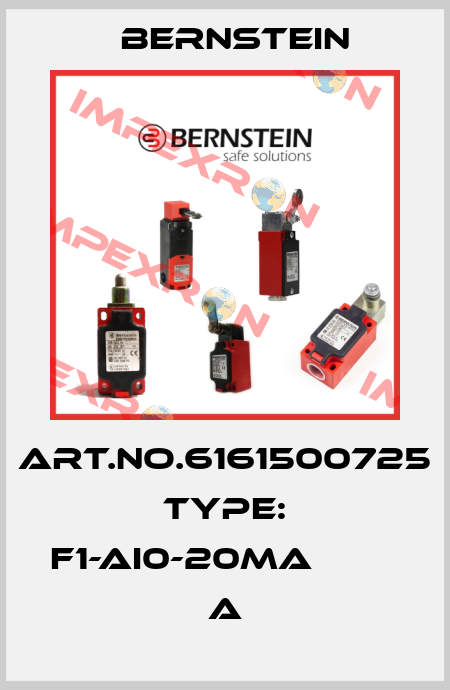 Art.No.6161500725 Type: F1-AI0-20mA                  A Bernstein