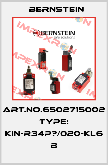 Art.No.6502715002 Type: KIN-R34P?/020-KL6            B Bernstein