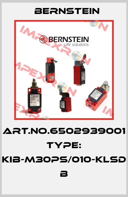 Art.No.6502939001 Type: KIB-M30PS/010-KLSD           B Bernstein