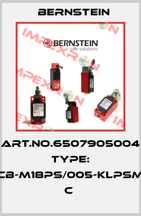 Art.No.6507905004 Type: KCB-M18PS/005-KLPSM8         C  Bernstein
