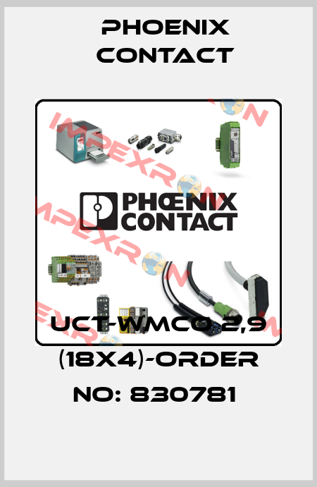 UCT-WMCO 2,9 (18X4)-ORDER NO: 830781  Phoenix Contact