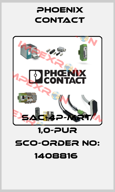 SAC-4P-MRT/ 1,0-PUR SCO-ORDER NO: 1408816  Phoenix Contact