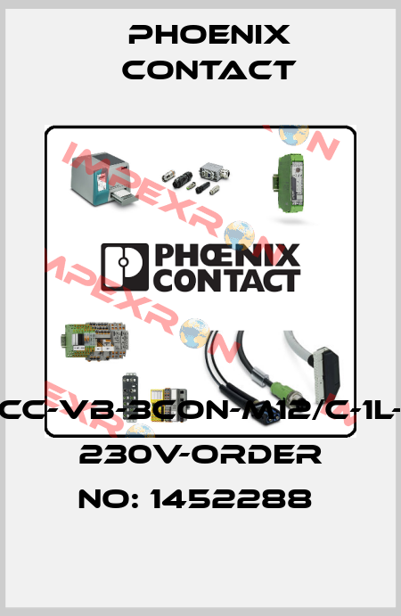 SACC-VB-3CON-M12/C-1L-SV 230V-ORDER NO: 1452288  Phoenix Contact