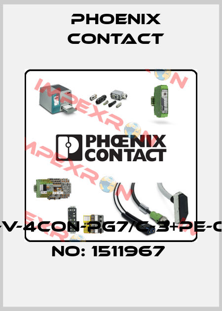 SACC-V-4CON-PG7/C-3+PE-ORDER NO: 1511967  Phoenix Contact