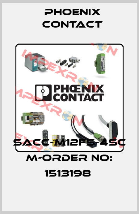 SACC-M12FS-4SC M-ORDER NO: 1513198  Phoenix Contact