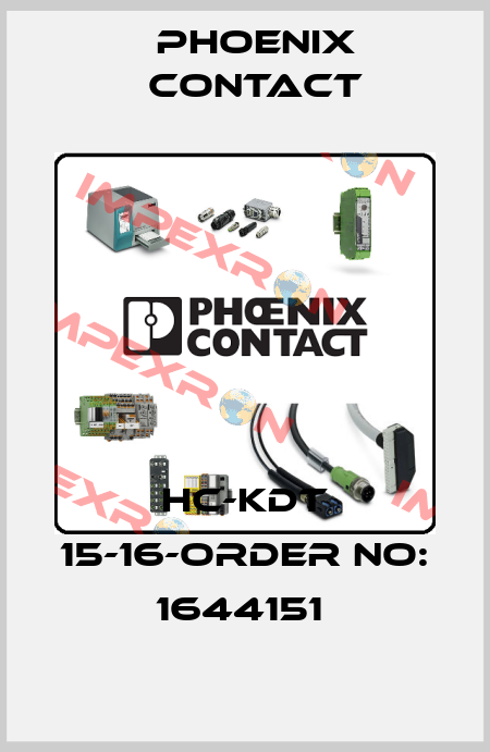 HC-KDT 15-16-ORDER NO: 1644151  Phoenix Contact