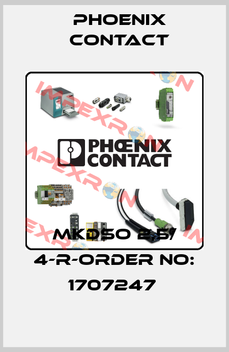 MKDSO 2,5/ 4-R-ORDER NO: 1707247  Phoenix Contact