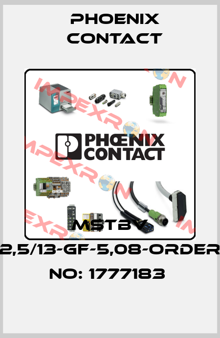 MSTBV 2,5/13-GF-5,08-ORDER NO: 1777183  Phoenix Contact
