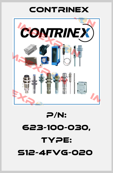 P/N: 623-100-030, Type: S12-4FVG-020  Contrinex