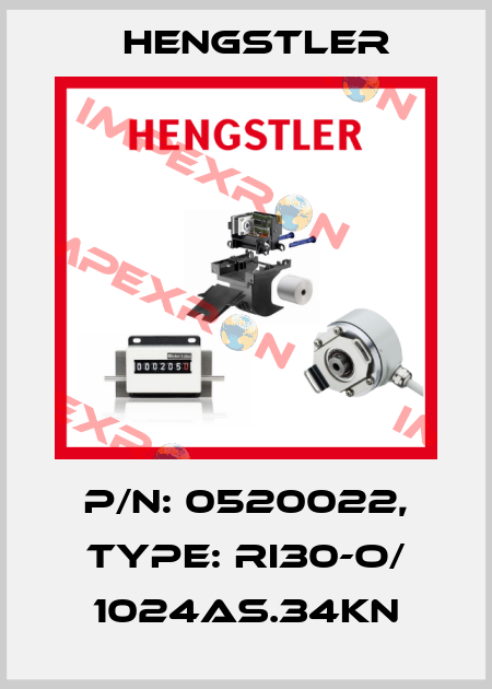 p/n: 0520022, Type: RI30-O/ 1024AS.34KN Hengstler