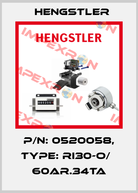 p/n: 0520058, Type: RI30-O/   60AR.34TA Hengstler