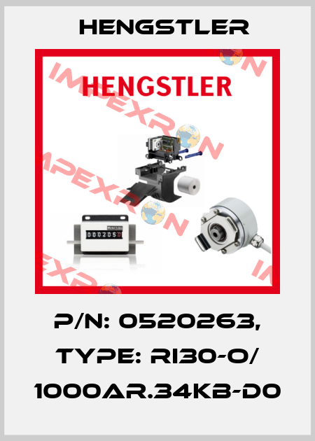 p/n: 0520263, Type: RI30-O/ 1000AR.34KB-D0 Hengstler