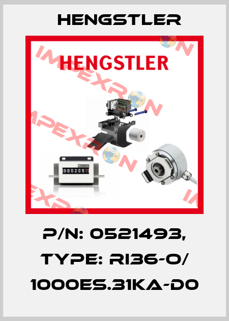 p/n: 0521493, Type: RI36-O/ 1000ES.31KA-D0 Hengstler