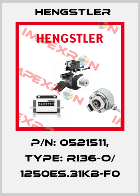 p/n: 0521511, Type: RI36-O/ 1250ES.31KB-F0 Hengstler