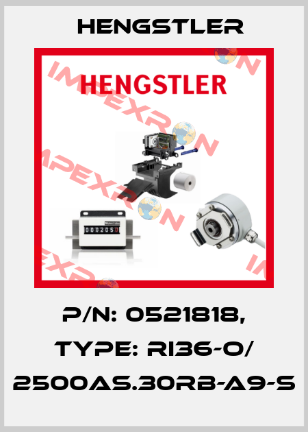 p/n: 0521818, Type: RI36-O/ 2500AS.30RB-A9-S Hengstler