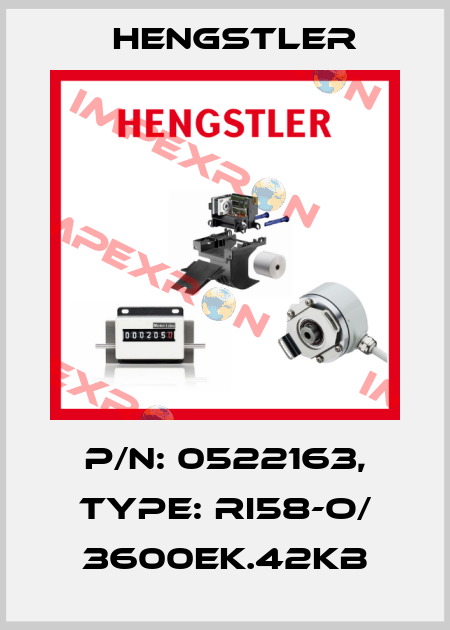 p/n: 0522163, Type: RI58-O/ 3600EK.42KB Hengstler