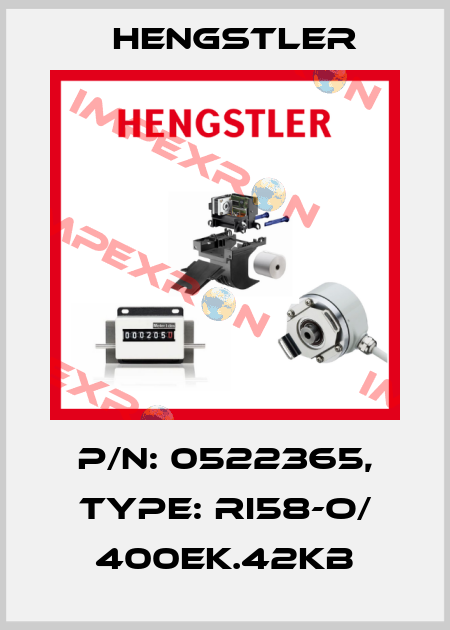 p/n: 0522365, Type: RI58-O/ 400EK.42KB Hengstler