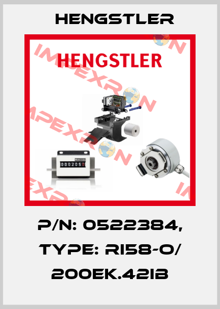 p/n: 0522384, Type: RI58-O/ 200EK.42IB Hengstler